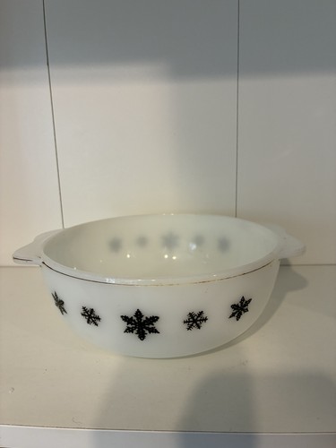 Vintage white pyrex snowflake - vintage,