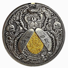 Handmade Movable Mechanism Hobo Nickel Coin 'Gold Scarab Egypt Vintage' Roman Bo