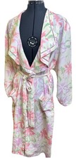VTG Victoria’s Secret Gold Label Floral Printed Robe Women’s PS Waterfall Neck