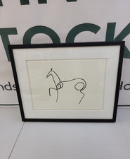 John Lewis Pablo Picasso 'Cheval' Horse Sketch Framed Print, 37 x 47cm, Black/Wh