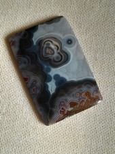 Natural Agate Rectangular Cabochon Semi Precious  Stone. About 1.75in x 1.25in.