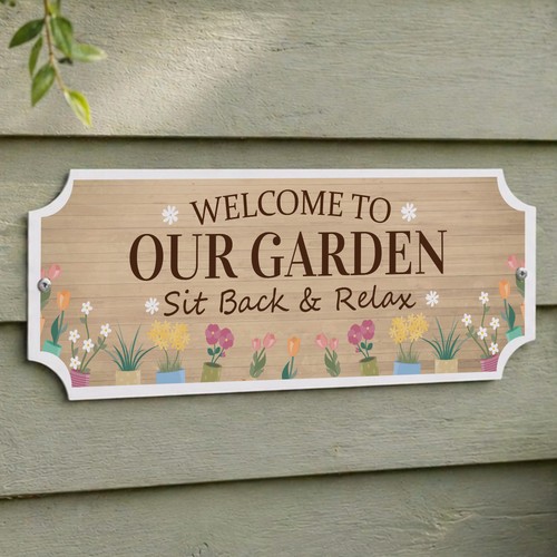 Garden sign and plaques for - garden,
