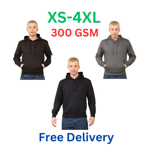Men plain pullover hoodie