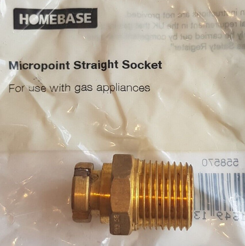 Micropoint straight socket gas - straight,