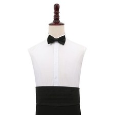 Black Mens Cummerbund Plain