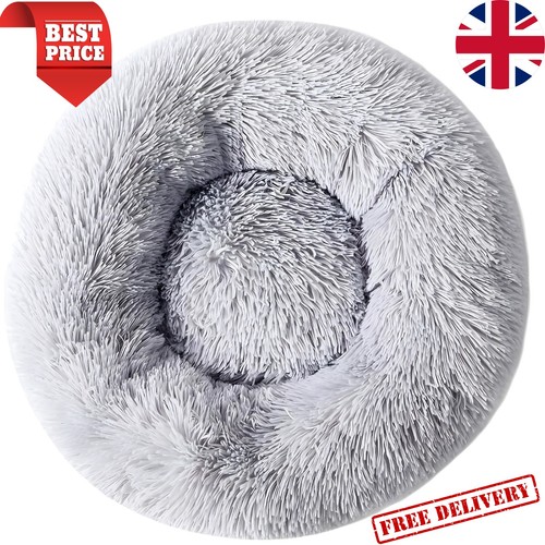 Cat donut bed fluffy calming - cat,