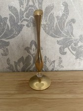 Bud Vase Single Flower Stem Vase Holder Gold Tone Homeware Decor Cottagecore