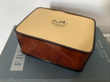 Vintage Hermes Paris Soap Container Savon Perfume Made In France Collectable