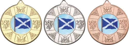 Scottish medal blue white - scottish, blue/white