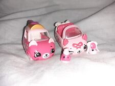 2 x Shopkins Cutie Cars with mini shopkins, Zippy Lippy & Scooty Tutu
