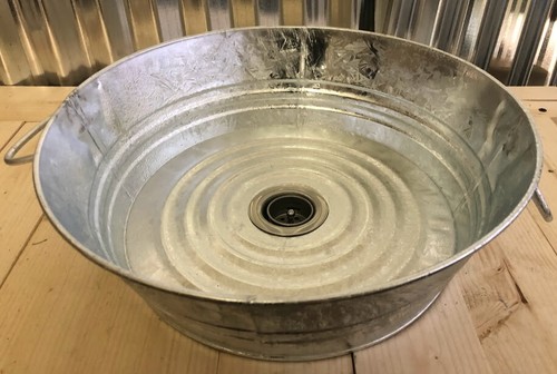 Vessel sink galvanized rustic - vessel,