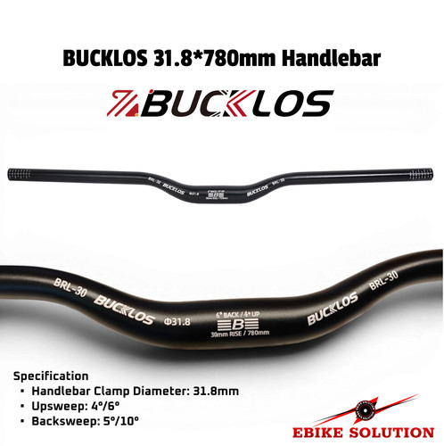 Bucklos 780mm riser handlebar - bucklos,