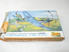 VINTAGE LINDBERG LINE Model Aircraft Kit 1/72 Scale Heinkel He 100 Unmade 1960s