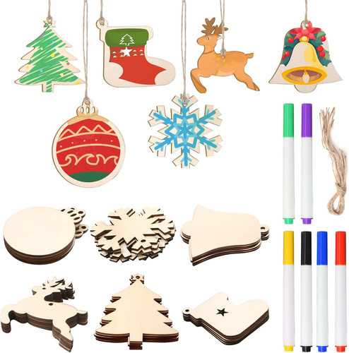 36pcs wooden christmas - 36pcs,
