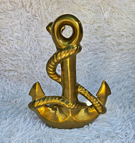 Libra gold nautical anchor - gold,