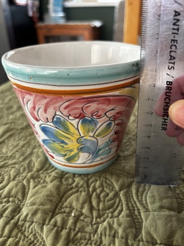 Hand painted plant pot - hand,