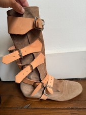 Womens Vivienne Westwood Pirate Boots Suede Leather Size 4UK, Buckle 37EU