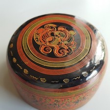 Burmese lacquer rice bowl dish