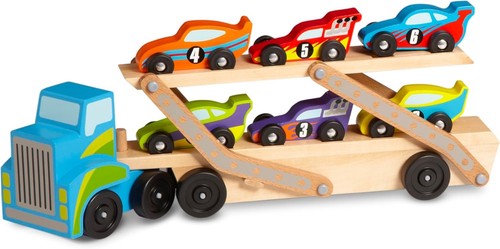 Mega race car carrier wooden - -,