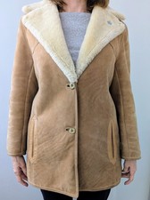 MORLANDS made in England sheepskin shearling coat - spice - VGC - women 12-14