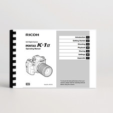 Owners Manual for Ricoh Pentax