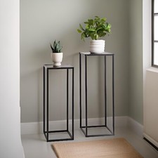 Set of 2 Side Lamp Plant Table