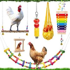 7pcs Chicken Toys for Coop