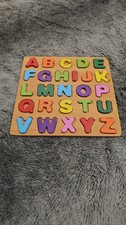 ABC Latter shape puzzle Colourful wooden Stocking filler kids toys  Chrismas gif