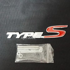 1x White Silver Red TYPE-S Metal Front Grille Badge Emblem Edition Motor Limited