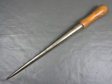 Vintage 16" wooden & steel rope splicing fid old tool Military R Hawley & Sons