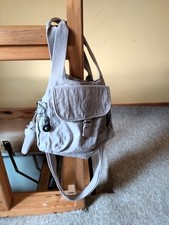 Kipling Fairfax Beige Hand/Cross Body Bag - With Monkey - Very Good Condition