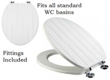 Grooved wooden toilet seat - grooved,
