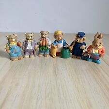 1990s Resin Bear Figures X6 Ornaments Male Collectable Unbranded Bundle Rabbit