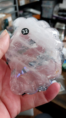 Natural rose quartz - natural, carved