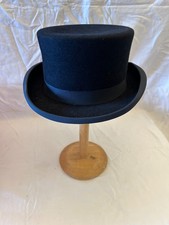 Dressage Equestrian Top Hat by “The Hatter” Genuine Fur Felt Dark Navy
