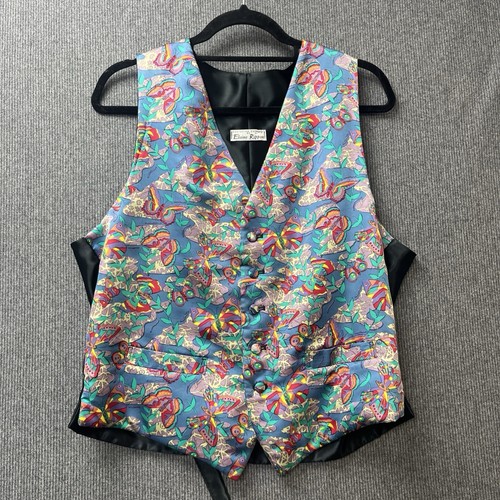 Vtg silk waistcoat elaine - waistcoat,