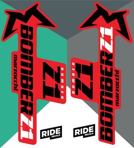 Marzocchi decal kit - kit, red