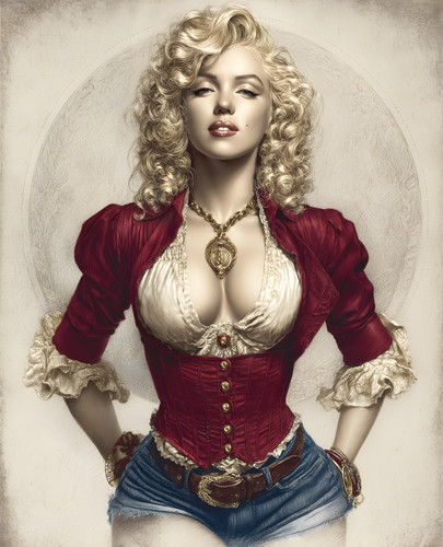 Marilyn monroe red corset - monroe,