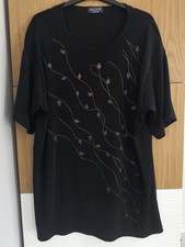 Ladies Black Short Sleeve Jumper Size XL From Saloos.