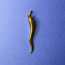 Vintage Gold Chilli Pepper / Horn of Life Charm