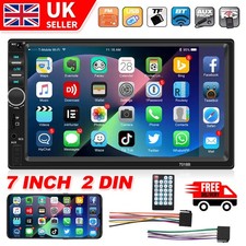 7" Double 2 DIN Car Stereo Radio Touch Screen USB Bluetooth Android/IOS Player