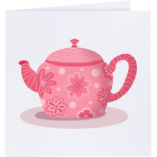 Funky teapot greeting - teapot',