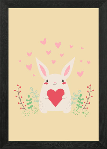 Rabbit framed wall art - rabbit,