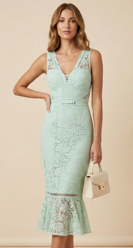 Lipsy mint green bodycon dress - green,