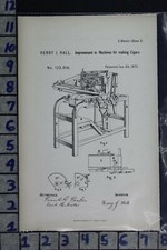 1872 HALL BROOKLINE MA CIGAR