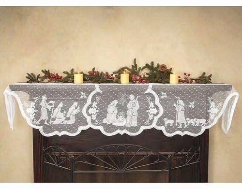 White lace stove - white,