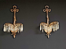 Pair ANTIQUE 1960s Dark Patina