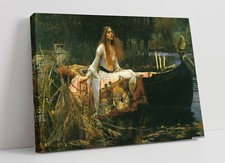JOHN WILLIAM WATERHOUSE, THE LADY OF SHALOTT -CANVAS WALL ART PAINTING PRINT