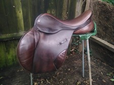 17 in Quality Brown English Leather Jeffries Event / Jump Saddle MWide