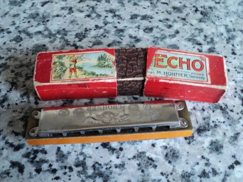 Vintage hohner harmonica echo - vintage,